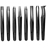 8 Stück Kunststoff-Pinzetten, Präzisions-Antistatik-Pinzetten, Venusfliegenfallen-Futterzange, 8...