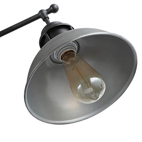 Black Farmhouse Chandelier, Rustic Pendant Lighting in Brushed Metal Finish, Linear Lighting Fixtures Hanging for Dining Room, Pool Tables, Kitchen Island, L35.7\'\' x H11.5\"