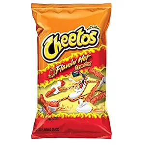 Cheetos Flamin Hot Crunchy Snacks - Cheese Flavoured, 226.8g
