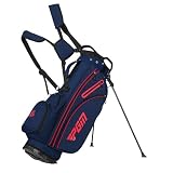 PGM Bolsa com suporte de golfe para homens e mulheres com refrigerador, leve e durável, bolsa de caminhada de golfe com alças ajustáveis e bolsos à prova d'água para uso em campo e autonomia azul