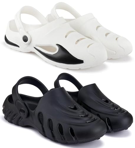 Image of Pampy Angel Combo Pack of 2 Slipper /Flip Flops /Slides /Clogs /Sandals for Men (Clog-700 Vs Clog 100)