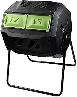 SQUEEZE master Large Compost Tumbler Bin -Outdoor Garden Rotating-Dual Compartment - Better Air