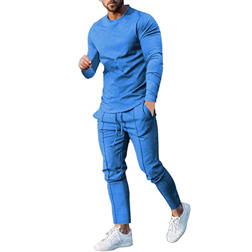 Smoking homme décontracté bleu clair XXXL avec pantalon cordon
