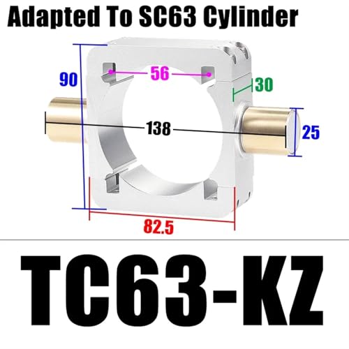 Accessoire cylindre TC63 support d'aile montage rapide pour vérin pneumatique SC