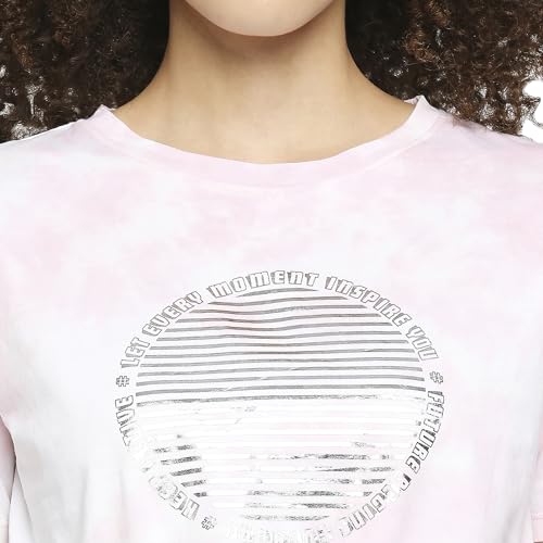 Image of Pepe Jeans Printed Viscose Crew Neck Womens T-Shirt