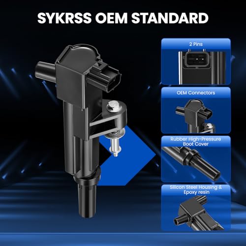 Image of 8-Pack UF601 Ignition Coils Compatible with Dodge Dakota /Ram 1500 /Durango 2008-2010, Compatible with Jeep Commander /Grand Cherokee 4.7L V8- Replaces for 5149049AB, C755
