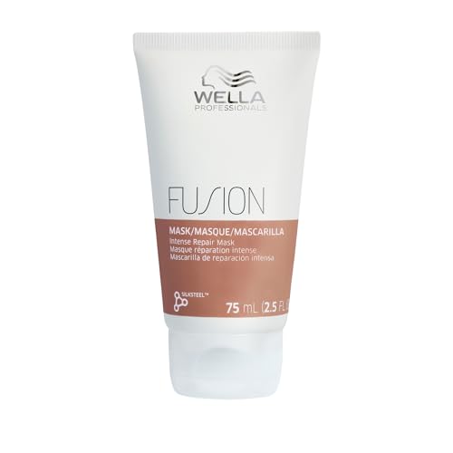 Wella Professionals Fusion Intense Repair Mask – tiefenreparierende Haarmaske mit Aminosäuren – intensive Haarpflege für kaputtes Haar – glättende Haarkur gegen Haarbruch – 75 ml