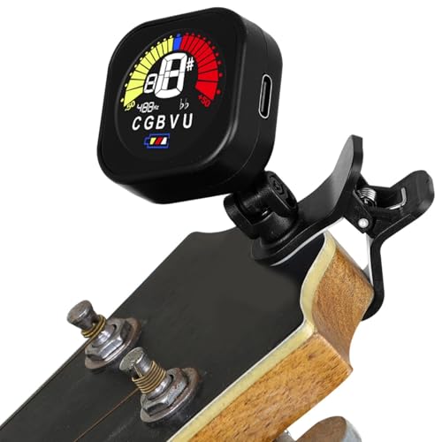 Accordeur de guitare rotatif écran LCD pour ukulélé basse et violon