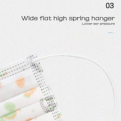 Capa descartável para crianças, 50 peças, proteção oral, filtro de 3 camadas, capa à prova de poeira