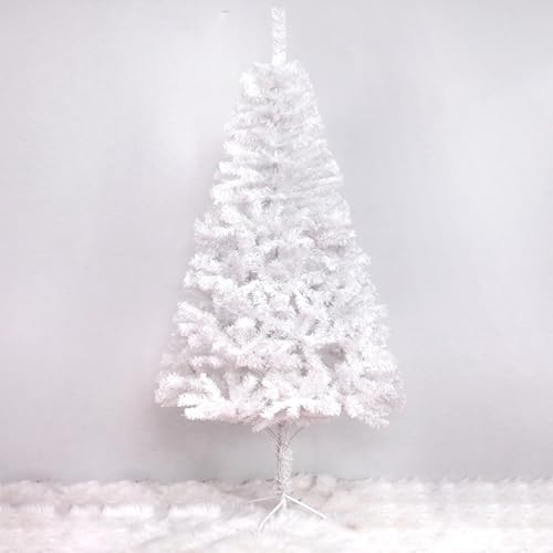 GREATOYAR Árbol de Navidad, Árbol de Navidad Artificial, Material PVC, Hogar Salón Oficina, Decoración para Navidad, con Soporte de Metálico, Fácil Montaje, Altura 120cm, Blanco