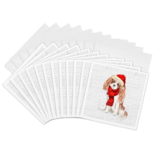 Cartes Cavalier King Charles 12 exemplaires à glisser dans vos paquets cadeaux