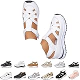 Sandalias Fascitis Plantar Mujer - Comodas Sandalia Verano Ortopedicas Anchos Sandalia Trekking Zapatillas Barefoot Transpirables Antideslizantes Zapatillas Plataforma Zapatos Sandalias Ortopedicas