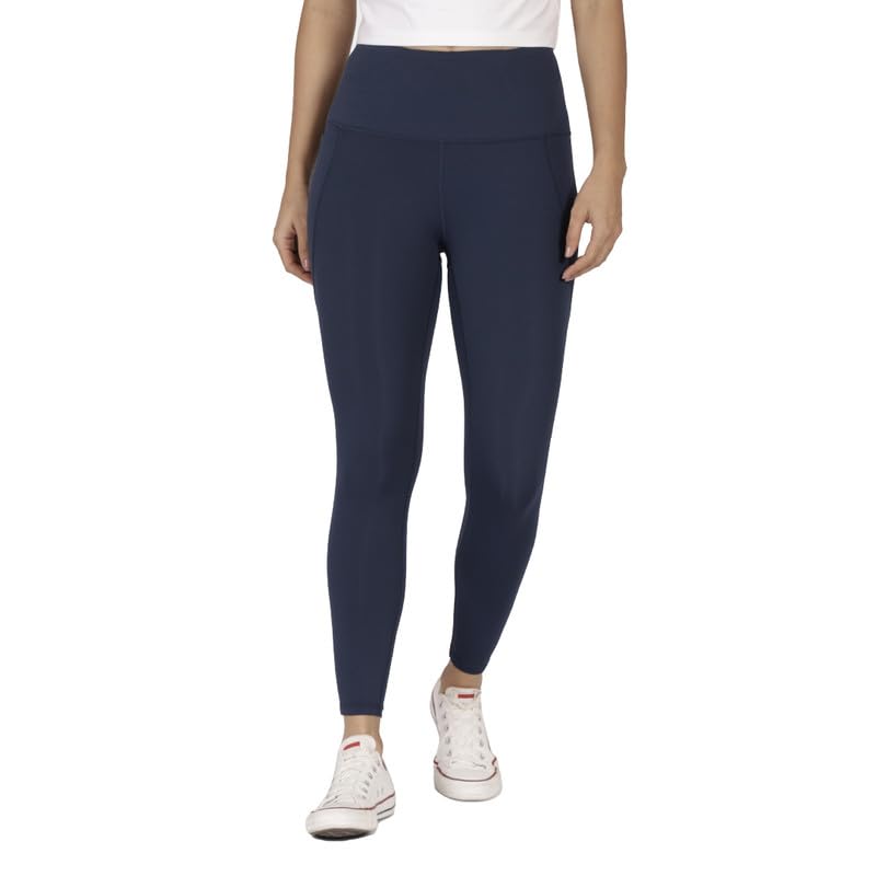 Image of BlissClub Women Skinny Fit High Rise The Ultimate Leggings, Ankle Length Tights for Gym, Yoga and Workout with 4 Pockets