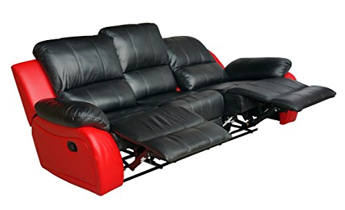 Mapo Möbel Voll-Leder Fernsehsofa Relaxsofa 3-Sitzer 5129-3-S-8401