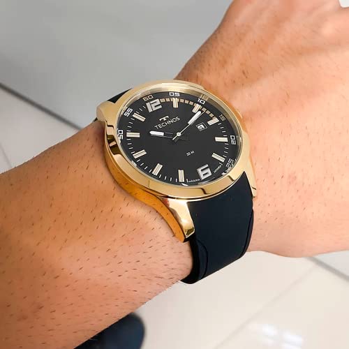 Relógio Technos, Pulseira de Silicone, Masculino Preto 2115KPU/8P
