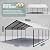 RITERYIFER 20x20FT Carport - Heavy Duty Canopy with Reinforced Galvanized Steel Frame & Roof, All-Weather Metal Car Port for 2 Cars, Boats, Tractors, Pickup Trucks or Party Shelter,White