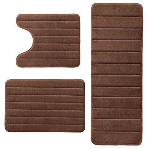 KMAT Bathroom Rugs Bath Mats for Bathroom Luxury Soft Non Slip Memory Foam