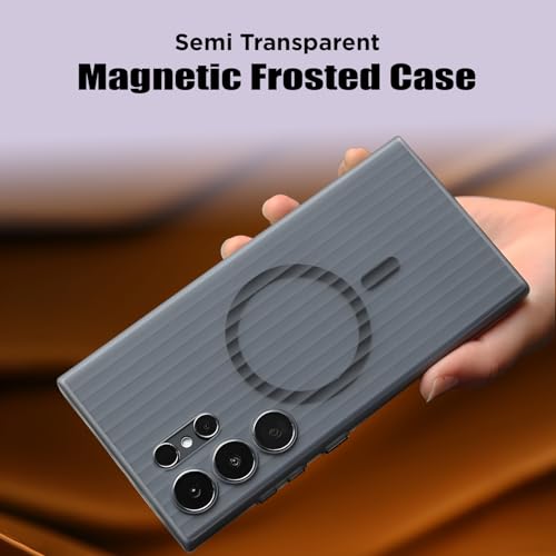 Image of AIBEX Protective Back Case Cover Compatible for Samsung S25 Ultra| Camera & Body Protection| Shockproof,Scratch Resistant| Mag-Saf Wireless Charging Support - Black