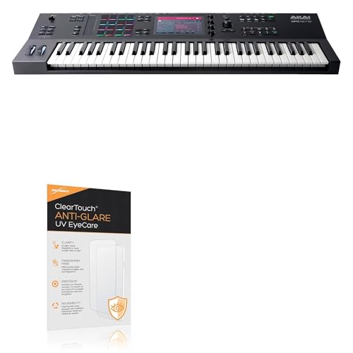 BoxWave �X�N���[���v���e�N�^�[ Akai MPC Key 61�Ή� - ClearTouch �A���`�O���A �A���`UV �A�C�P�A (2���p�b�N)�A�L�Q�ȃu���[���C�g���t�B���^�����O���Ĕ�J���y��