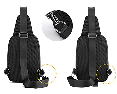 Bolso de hombro casual de tela Oxford impermeable con salida para auriculares en color sólido 3