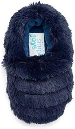 Simple Joys by Carter's Unisex Babies and Toddlers Fuzzy Slipper, Navy, Large Little Kid | Image 3