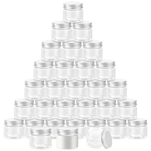 YAYODS Lot de 30 Cremedosen zum Befüllen 50ml - Pot de Crème Vide en Plastique PET Transparent...