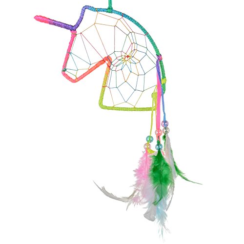 Dreams and Whispers Unicorn Profile Dream Catcher (Rainbow)