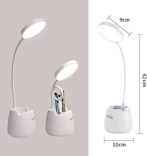 Miniatura 6 de Lámpara de escritorio multifuncional con soporte para bolígrafo y soporte para teléfono móvil, protección ocular, luz táctil de lectura, lámpara de
