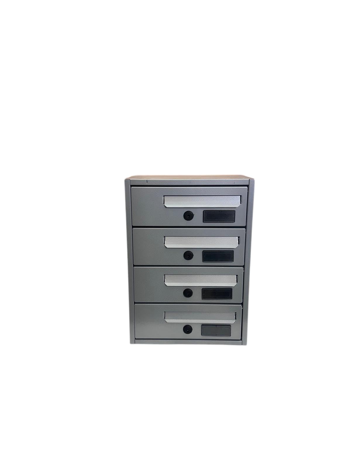 BOXOB Cassetta Postale Condominiale da Esterno Imperium 983 – Grigio Silver (Grigio Silver, Comparti 4)