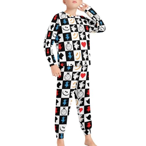 [WAXQIQI] �p�W���} �L�b�Y �s�v�c�̍��̃A���X 2�_�Z�b�g ���� ���Y�{�� ���̎q �j�̎q �q���� �㉺�Z�b�g �i�C�g�E�F�A ���[���E�F�A �Q���� �_�炩�� ���� ������ �Q�Ԓ� �v���[���g 150CM