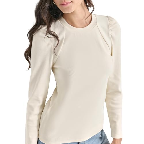Image of DKNY Women's Puffsleeve Longsleeve Comfortable Soft Tops