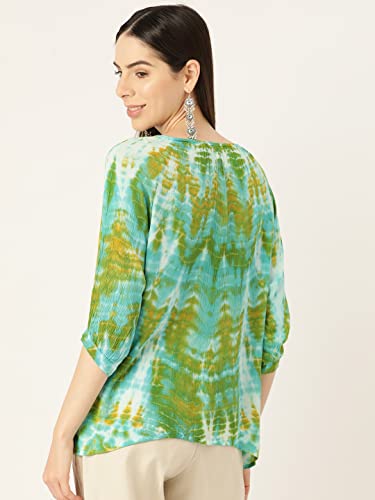 Image of Maaesa Rayon Top (Medium, Multicolour)