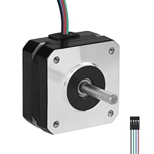 Nema 17 Stepper Motor 2 Phase 1.8 0.16Nm22.66ozin High Torque Bipolar 23mm 4.2 0.8A 4-Wire Shaft 24mm 5mm 42 Pancake Stepper Motor Cable 1M for 3D Printer DIY Robot CNC Machine