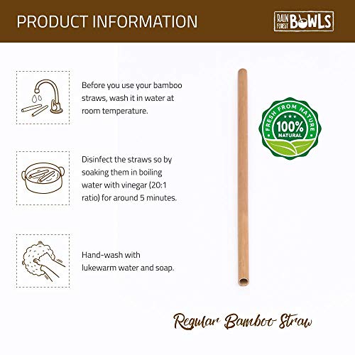 Set de 4 Pitillos Reutilizables de Bambú Regular Rainforest Bowls miniatura 6