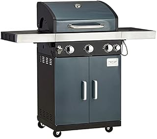 3+1 Burner Liquid Gas Grill with Built in Thermometer Stainless Steel Barbecue BBQ Stove for Patio Backyard Outside Cooking