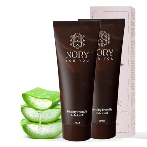Image of Nory India's First Fertility Friendly Personal Water Based Lube (100gm Each, Pack of 2) Organic, Non-Staining Aloe Vera Lubricant Gel for Privacy, Natural Luber for Men & Women
