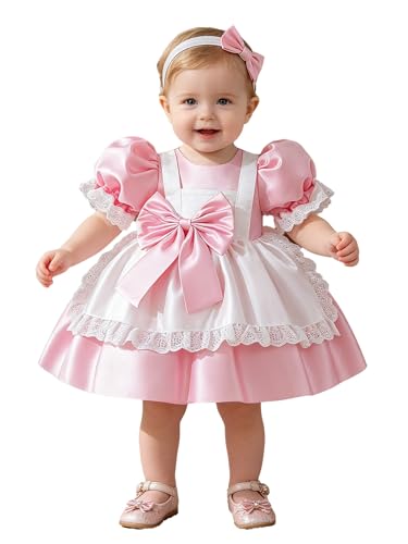 Vestido Princesa Bebé Niñas con Falda Tutú de Encaje y Volantes para Vacaciones de Verano