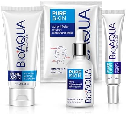 BIOAQUA Skincare Kit 4-in-1 Cleanser Sheet Mask Essence Oil Cream