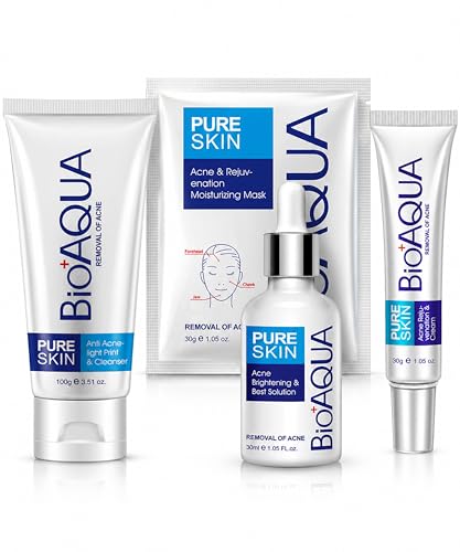 BIOAQUA Skincare Kit 4-in-1 Cleanser Sheet Mask Essence Oil Cream
