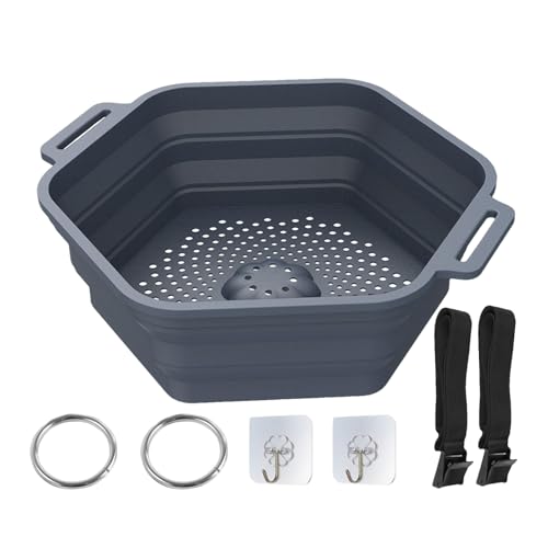 Secchio compatto per vasca da bagno con refrigeratore d'acqua, termoregolatore e salvaspazio, per atleti, terapia del freddo, casa, campeggio, sauna, rigenerazione dopo allenamenti intensi