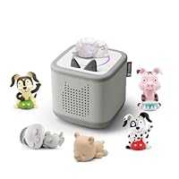 tonies Toniebox 2 Bundle Incl. 6 Tonies: Schlummerbande und Lieblings-Kinderlieder, Mondgrau, Audioplayer für Hörbücher, Lieder, Einschlafen und Tonieplay für Kinder