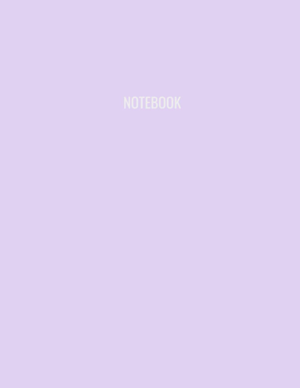 Notebook: College Ruled - 100 Pages - 8.5 x 11 Inches - Lavender/Liliac/Pastel Purple