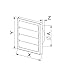 Awenta T79 - Rejilla de ventilación con láminas móviles tipo persiana (150...