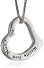 Sterling Silver "Mom Worlds Best Mom I Love You" Open Heart Reversible Pendant Necklace, 18"