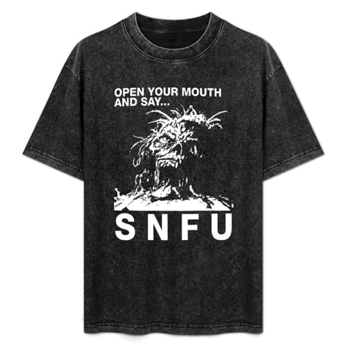 Photo de SNFU Open Your Mouth and Say ... Mens T-Shirt Unisex Graphic Black Tee Shirt XL