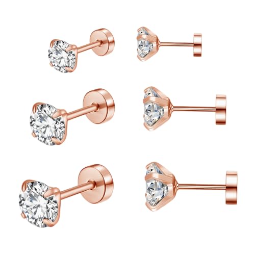 Boucles d'oreilles anti-irritation en acier pour oreilles sensibles