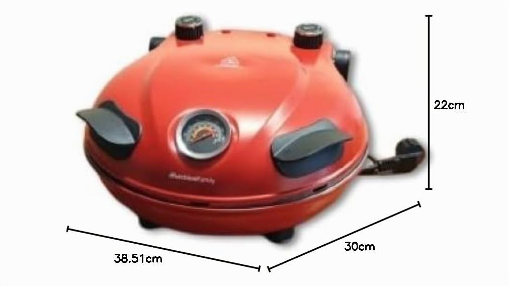 Bellanapoli PLUS fornetto pizza con doppia regolazione della temperatura fino a 400°C potenza di 1300 Watt cuoce una pizza da 3 a 5 minuti