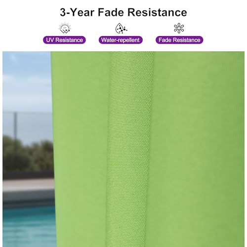 Image of PURPLE LEAF Poolside Shade Umbrella 8' x 8' Low Seating Areas Apple Green