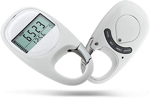 4 stücke Einfacher Schrittzähler, Schrittzähler Walking 3D-Pedometer-Clip, Ziel-Monitor, 7-Tage-Speicher-Schrittzähler für Männer Frauen Kinder
