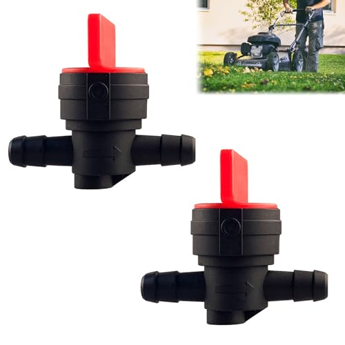 Tondeuse à Gazon Robinets de Carburant, Robinet D'Essence Universel en Plastique, Vanne d'arrêt de Carburant en Ligne, de 8 mm pour Moto, Quad, Scooter,...